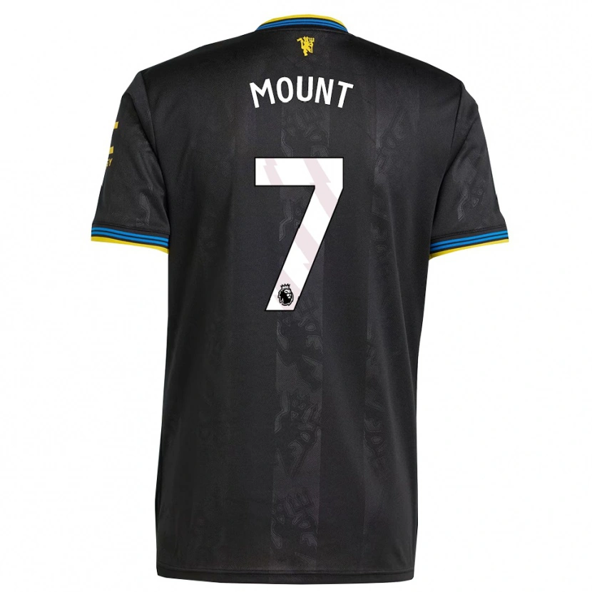 Danxen Kid Mason Mount #7 Black Yellow Blue Third Jersey 2025/26 T-Shirt