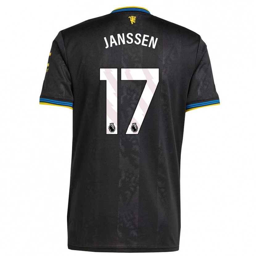 Danxen Kid Dominique Janssen #17 Black Yellow Blue Third Jersey 2025/26 T-Shirt