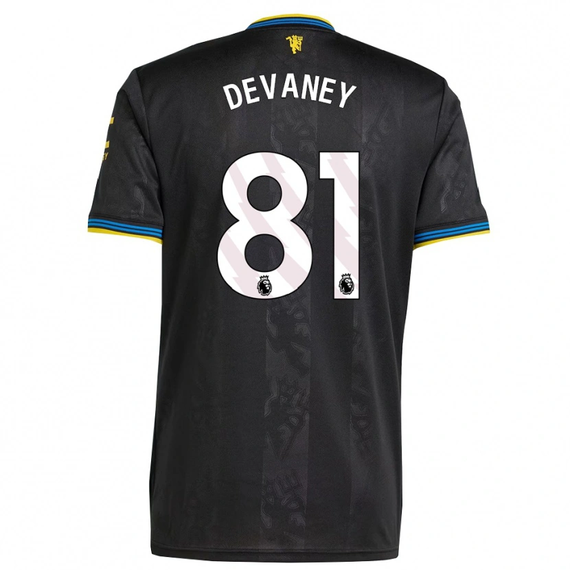 Danxen Kid Jacob Devaney #81 Black Yellow Blue Third Jersey 2025/26 T-Shirt