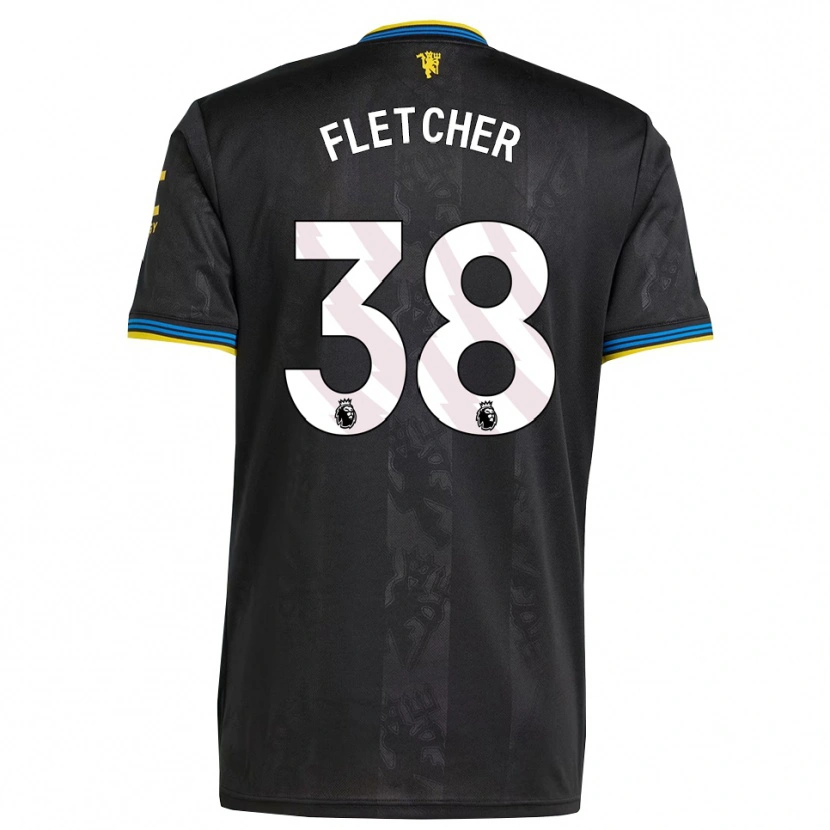 Danxen Kid Jack Fletcher #38 Black Yellow Blue Third Jersey 2025/26 T-Shirt