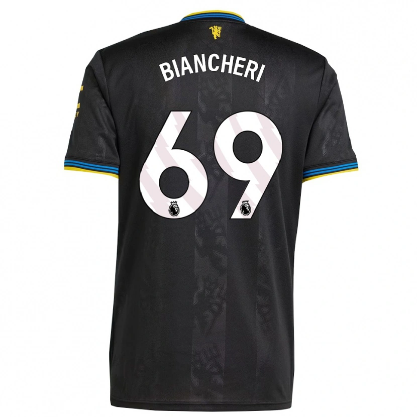 Danxen Kid Gabriele Biancheri #69 Black Yellow Blue Third Jersey 2025/26 T-Shirt