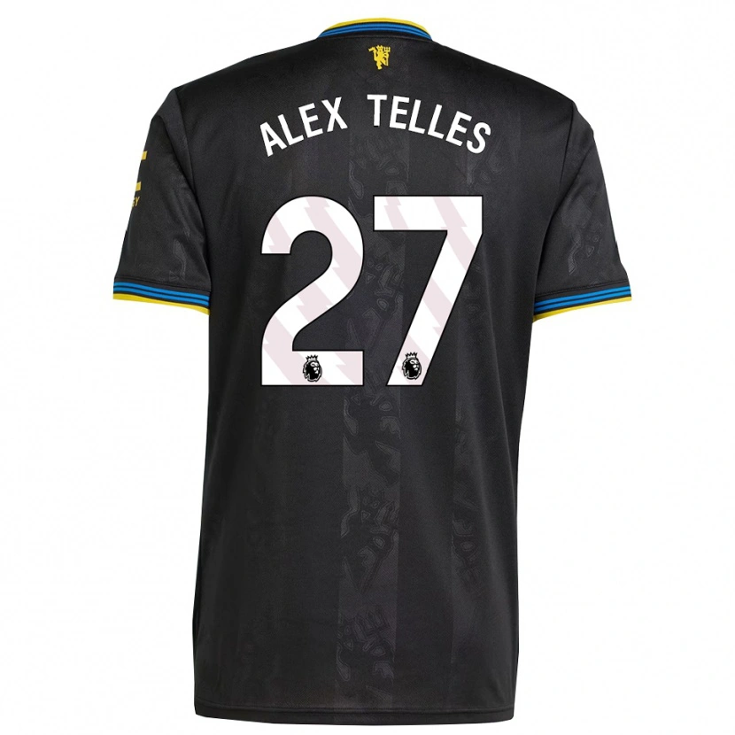 Danxen Kid Alex Nicolao Telles #27 Black Yellow Blue Third Jersey 2025/26 T-Shirt