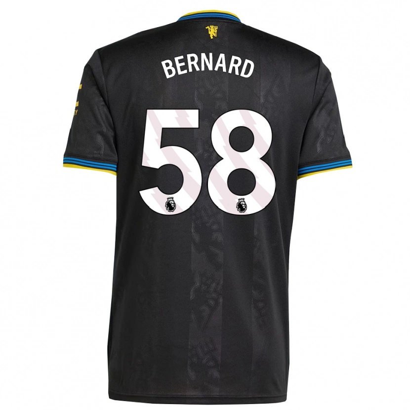 Danxen Kid Bernard #58 Black Yellow Blue Third Jersey 2025/26 T-Shirt