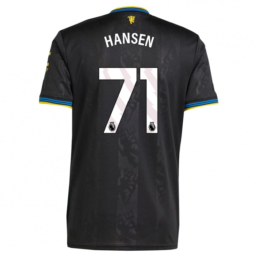 Danxen Kid Isak Hansen-Aaroen #71 Black Yellow Blue Third Jersey 2025/26 T-Shirt