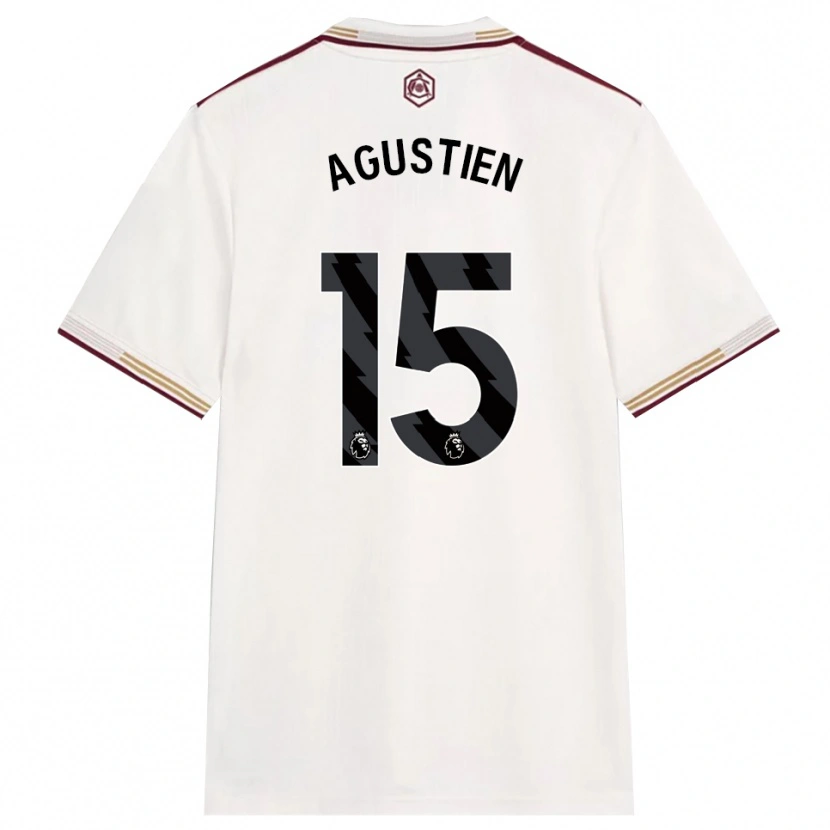 Danxen Kid Demiane Agustien #15 Off White Burgundy Third Jersey 2025/26 T-Shirt