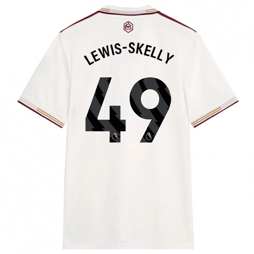 Danxen Kid Myles Lewis-Skelly #49 Off White Burgundy Third Jersey 2025/26 T-Shirt