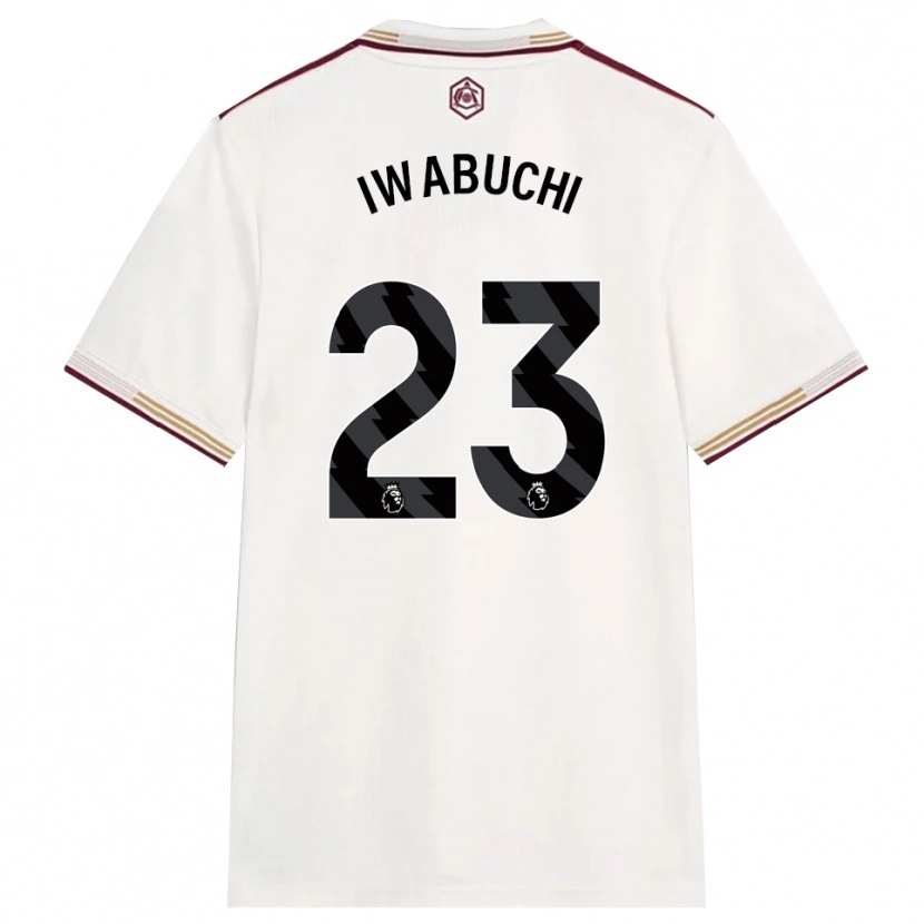 Danxen Kid Mana Iwabuchi #23 Off White Burgundy Third Jersey 2025/26 T-Shirt