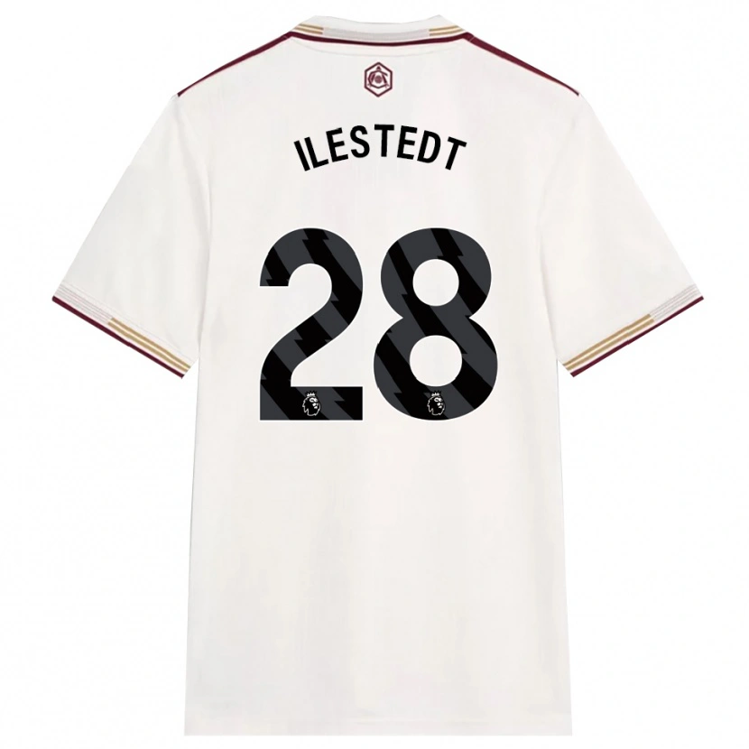 Danxen Kid Amanda Ilestedt #28 Off White Burgundy Third Jersey 2025/26 T-Shirt