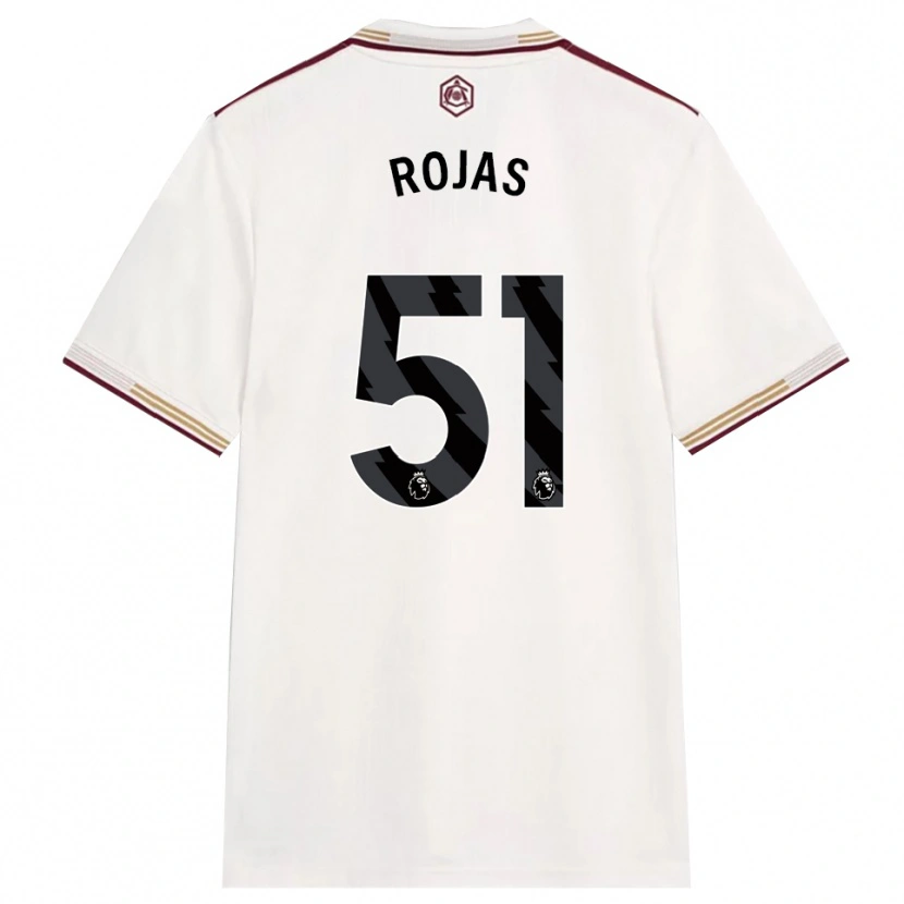 Danxen Kid Alexéi Rojas #51 Off White Burgundy Third Jersey 2025/26 T-Shirt