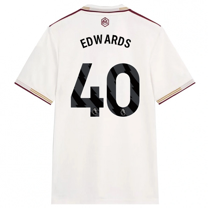 Danxen Kid Khayon Edwards #40 Off White Burgundy Third Jersey 2025/26 T-Shirt