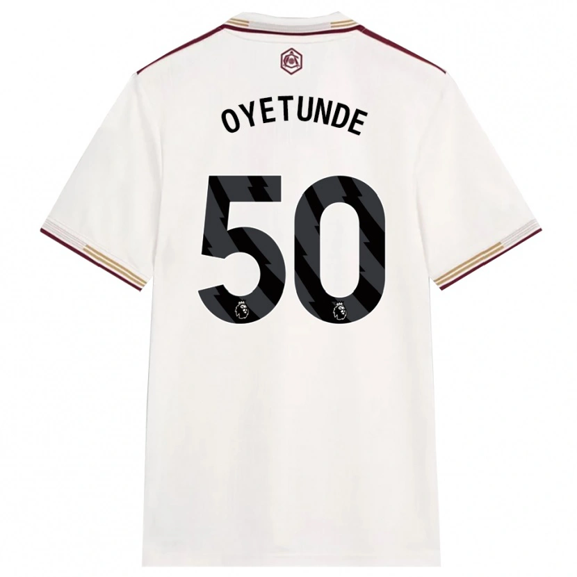 Danxen Kid Daniel Oyetunde #50 Off White Burgundy Third Jersey 2025/26 T-Shirt