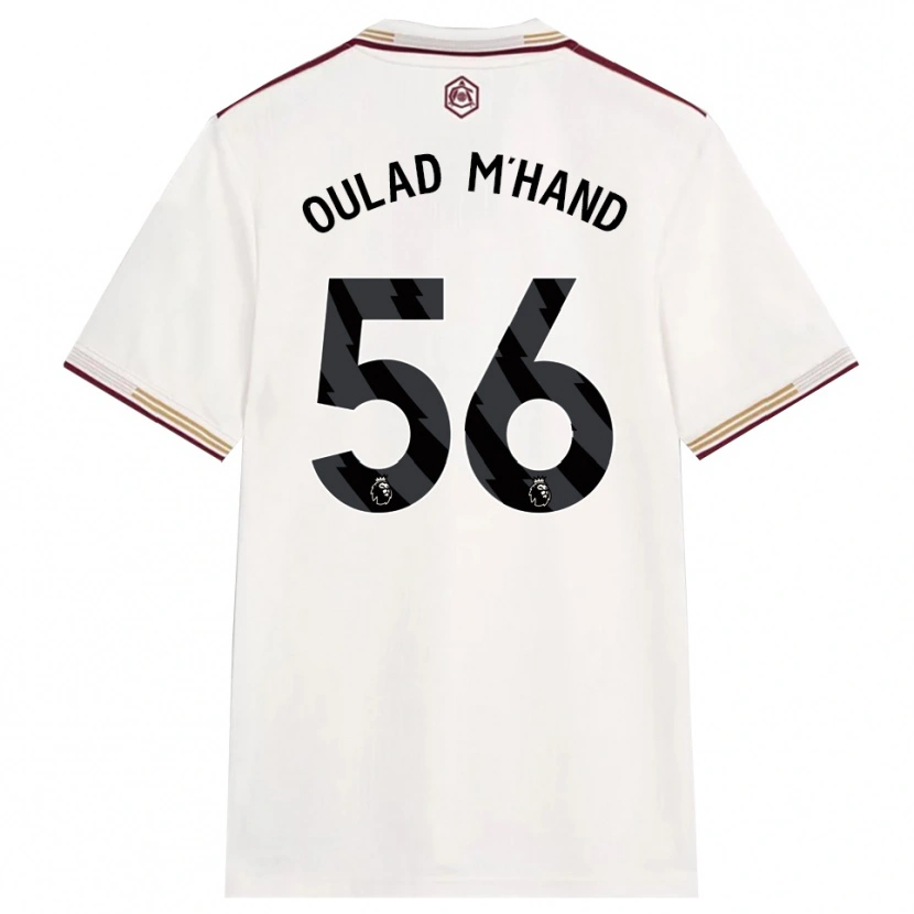 Danxen Kid Salah-Eddine Oulad M'hand #56 Off White Burgundy Third Jersey 2025/26 T-Shirt