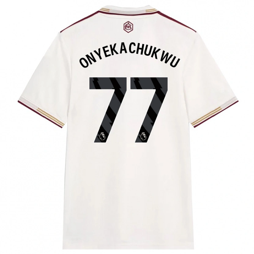 Danxen Kid Samuel Onyekachukwu #77 Off White Burgundy Third Jersey 2025/26 T-Shirt