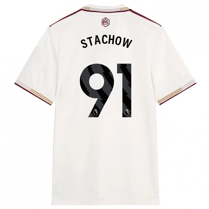 Danxen Kid Patrick Stachow #91 Off White Burgundy Third Jersey 2025/26 T-Shirt