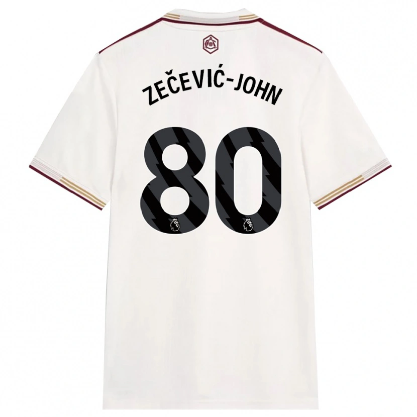 Danxen Kid Louis Zečević-John #80 Off White Burgundy Third Jersey 2025/26 T-Shirt