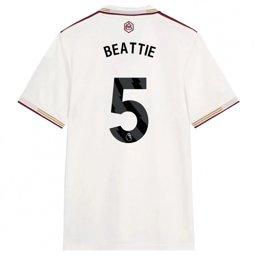 Danxen Kid Jen Beattie #5 Off White Burgundy Third Jersey 2025/26 T-Shirt