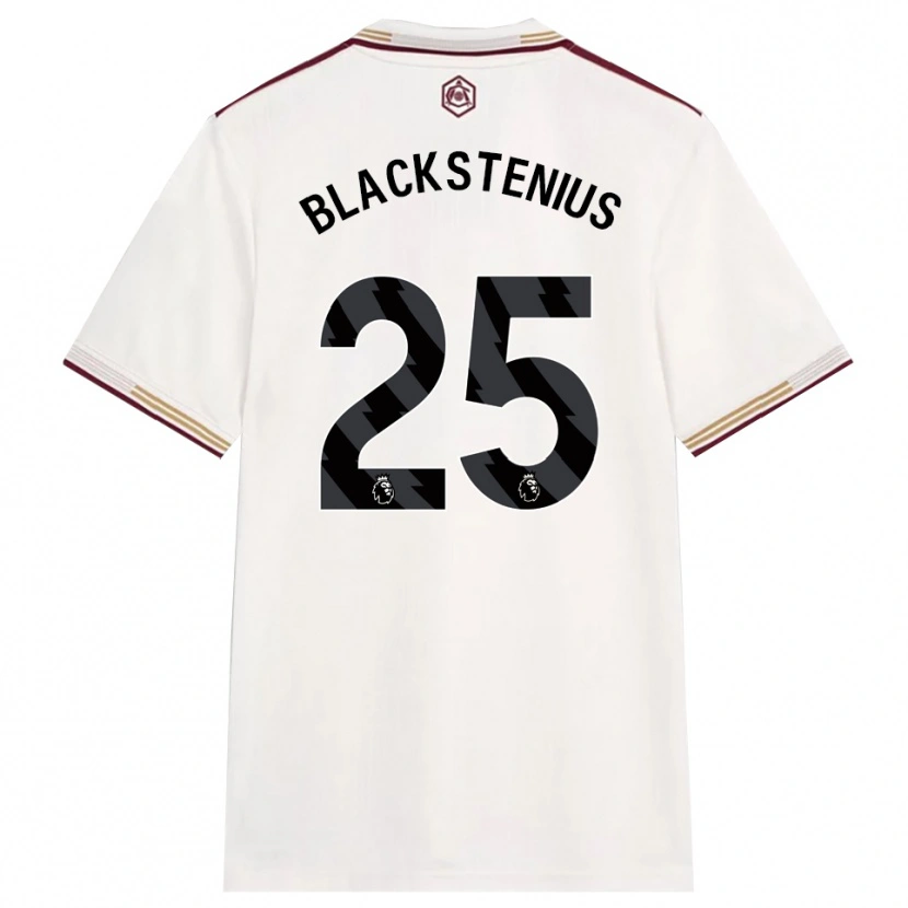 Danxen Kid Stina Blackstenius #25 Off White Burgundy Third Jersey 2025/26 T-Shirt