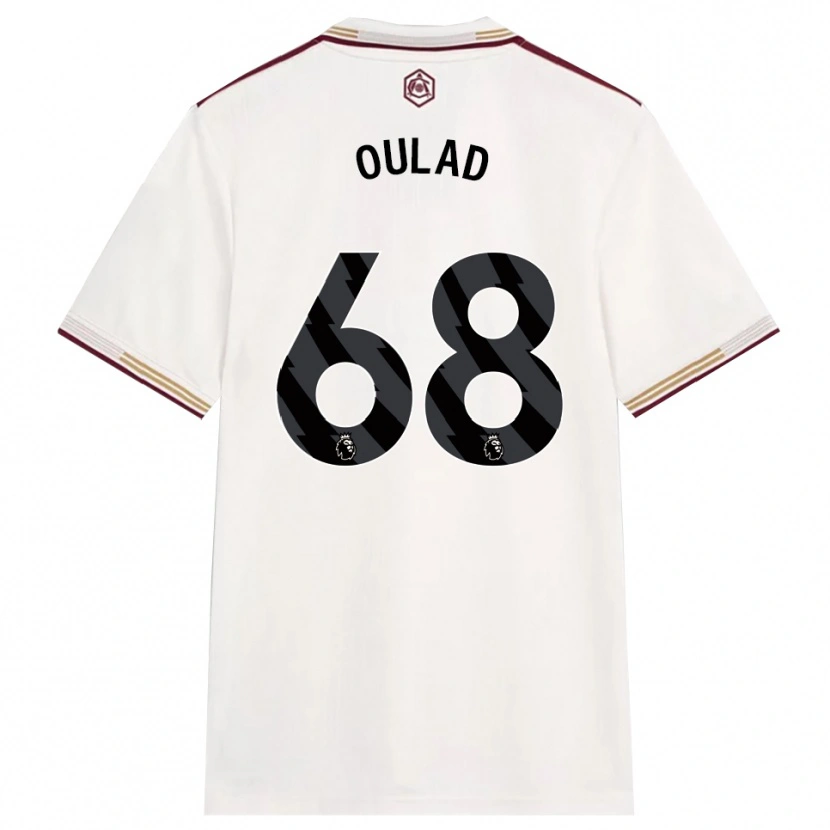 Danxen Kid Salah-Eddine Oulad M'hand #68 Off White Burgundy Third Jersey 2025/26 T-Shirt