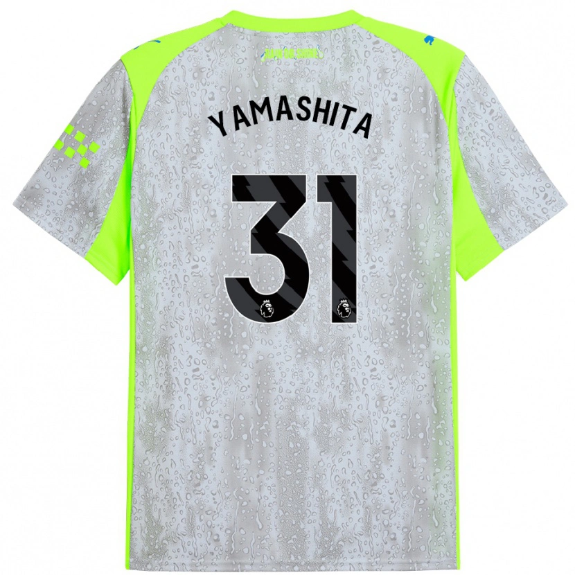 Danxen Kid Ayaka Yamashita #31 Gray Yellow Third Jersey 2025/26 T-Shirt
