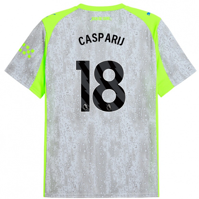 Danxen Kid Kerstin Casparij #18 Gray Yellow Third Jersey 2025/26 T-Shirt