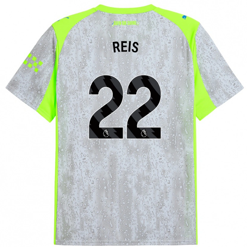 Danxen Kid Vitor Reis #22 Gray Yellow Third Jersey 2025/26 T-Shirt