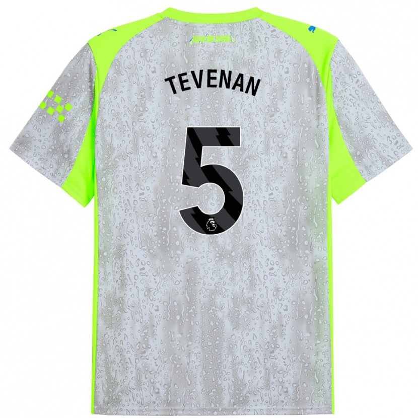 Danxen Kid Oliver Tevenan #5 Gray Yellow Third Jersey 2025/26 T-Shirt