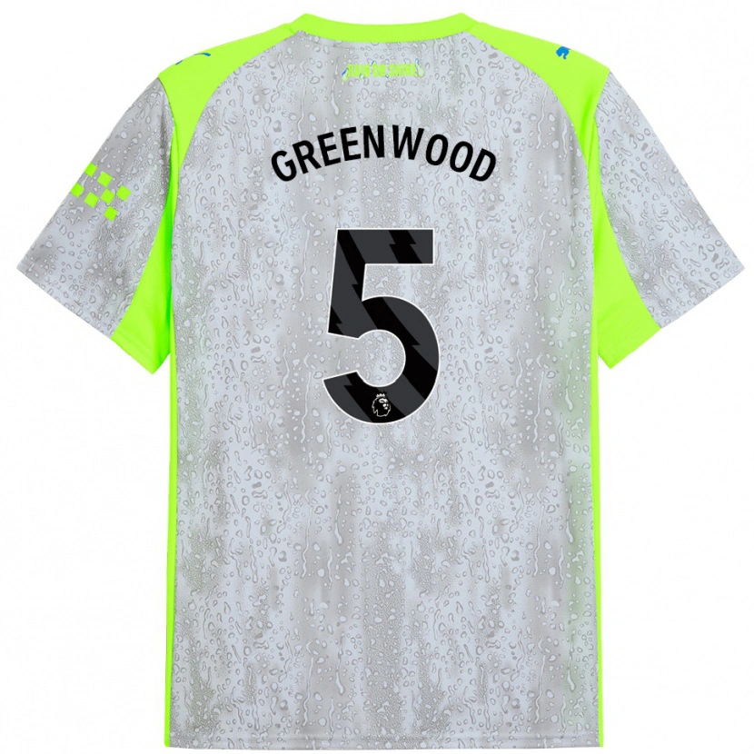 Danxen Kid Alex Greenwood #5 Gray Yellow Third Jersey 2025/26 T-Shirt