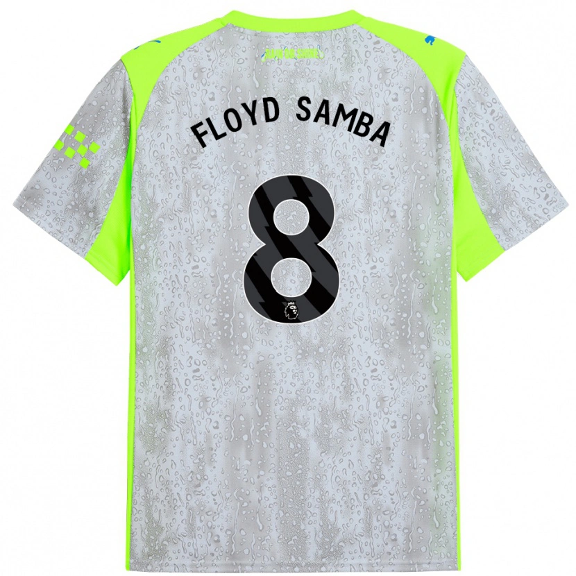 Danxen Kid Floyd Samba #8 Gray Yellow Third Jersey 2025/26 T-Shirt