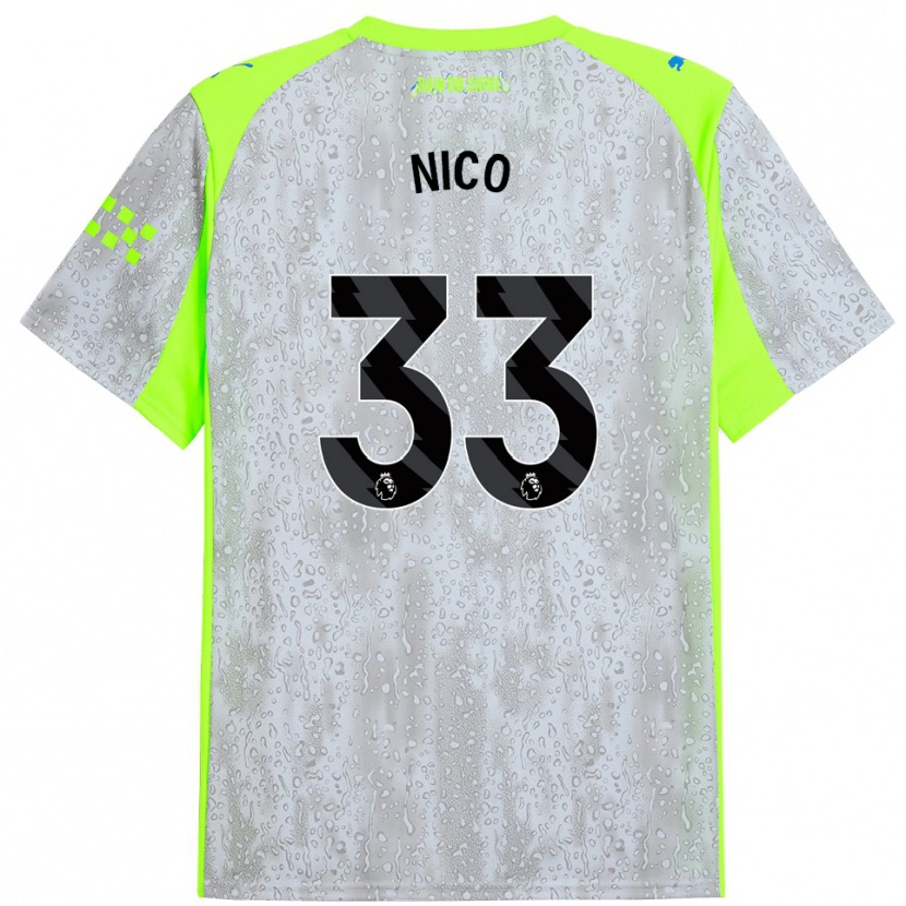 Danxen Kid Nico O'reilly #33 Gray Yellow Third Jersey 2025/26 T-Shirt