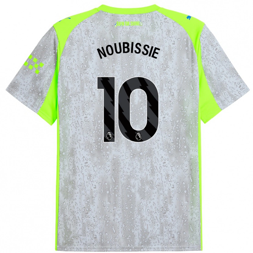 Danxen Kid Tyrese Noubissie #10 Gray Yellow Third Jersey 2025/26 T-Shirt