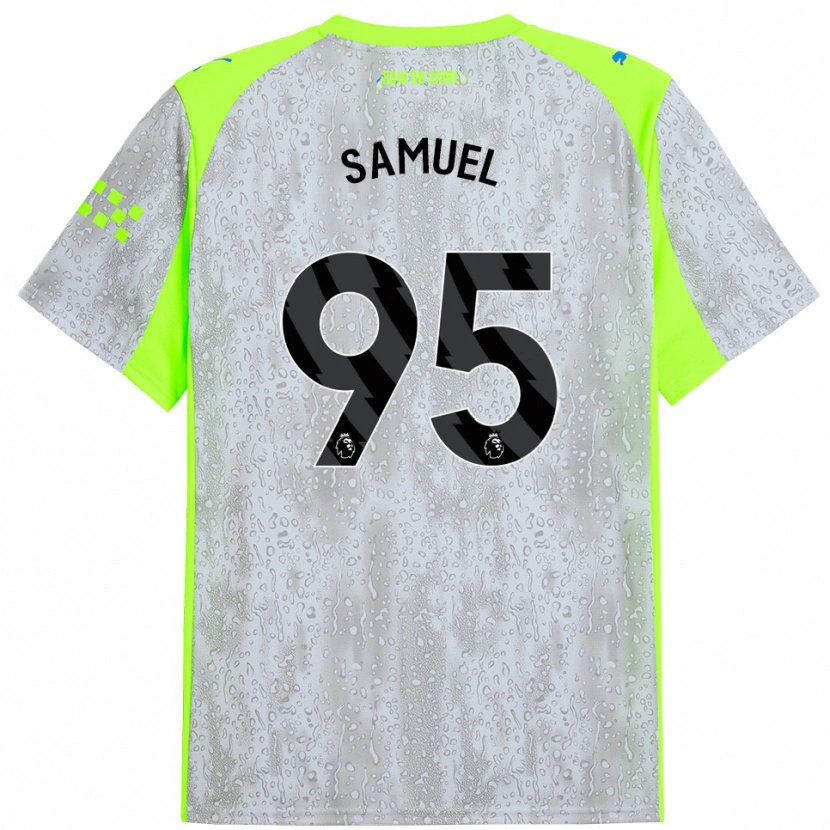 Danxen Kid Lakyle Samuel #95 Gray Yellow Third Jersey 2025/26 T-Shirt
