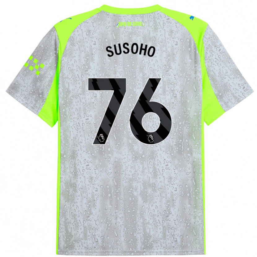 Danxen Kid Mahamadou Susoho #76 Gray Yellow Third Jersey 2025/26 T-Shirt