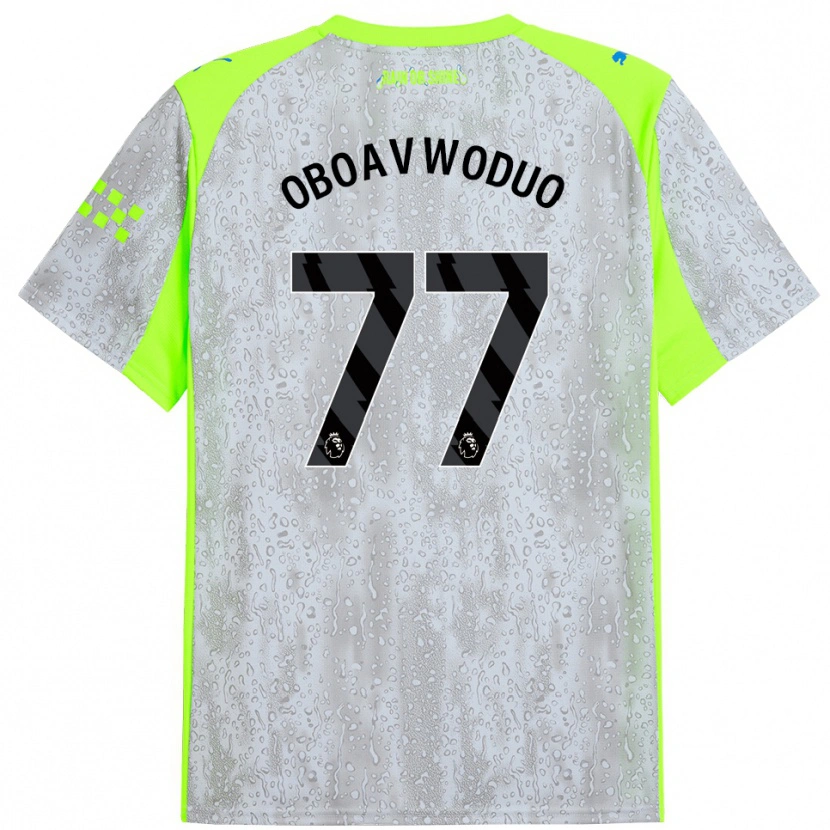 Danxen Kid Justin Oboavwoduo #77 Gray Yellow Third Jersey 2025/26 T-Shirt