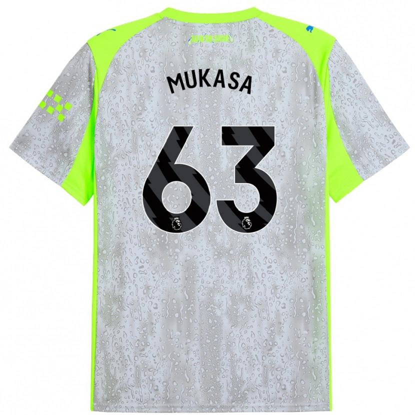 Danxen Kid Divine Mukasa #63 Gray Yellow Third Jersey 2025/26 T-Shirt