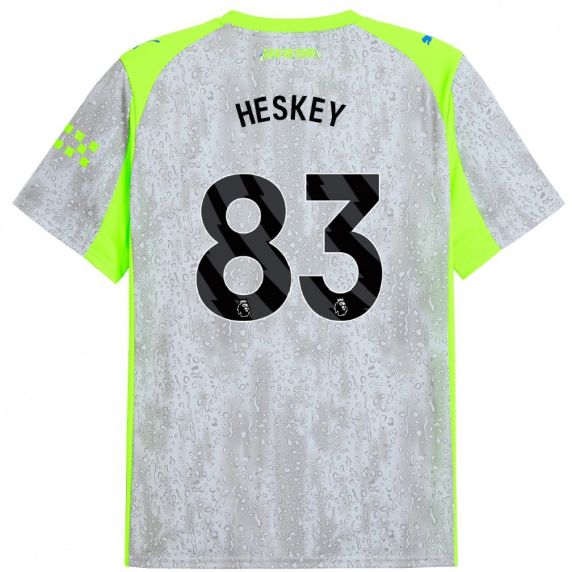Danxen Kid Reigan Heskey #83 Gray Yellow Third Jersey 2025/26 T-Shirt