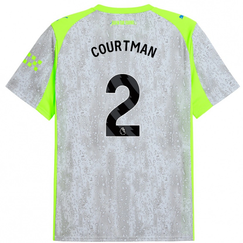 Danxen Kid Charlie Courtman #2 Gray Yellow Third Jersey 2025/26 T-Shirt