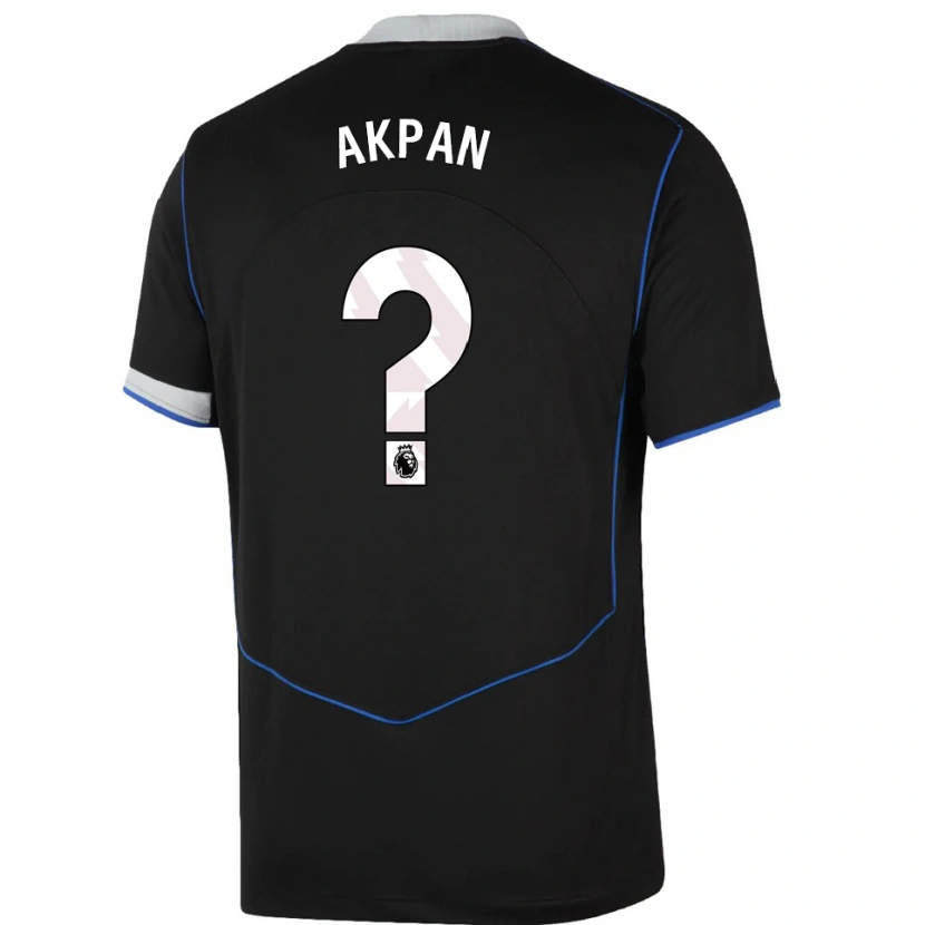 Danxen Kid Ashanti Akpan #0 Black Blue Silver Third Jersey 2025/26 T-Shirt