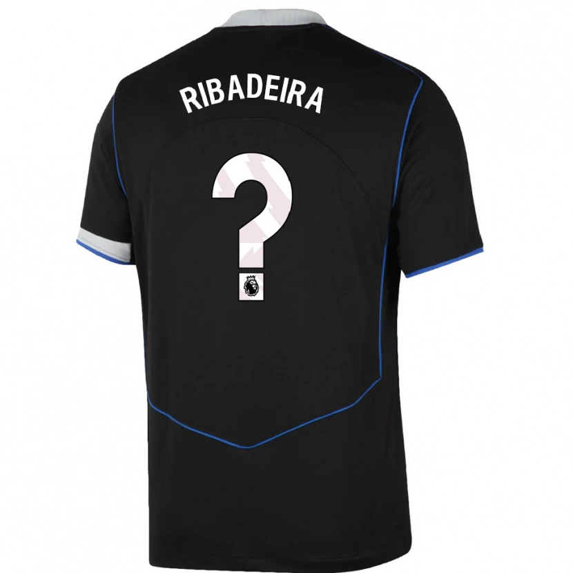 Danxen Kid Louna Ribadeira #0 Black Blue Silver Third Jersey 2025/26 T-Shirt