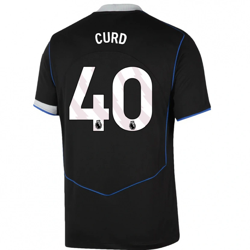 Danxen Kid Ted Curd #40 Black Blue Silver Third Jersey 2025/26 T-Shirt