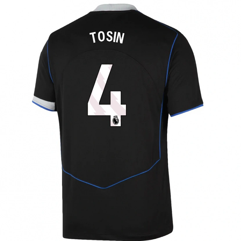 Danxen Kid Tosin Adarabioyo #4 Black Blue Silver Third Jersey 2025/26 T-Shirt