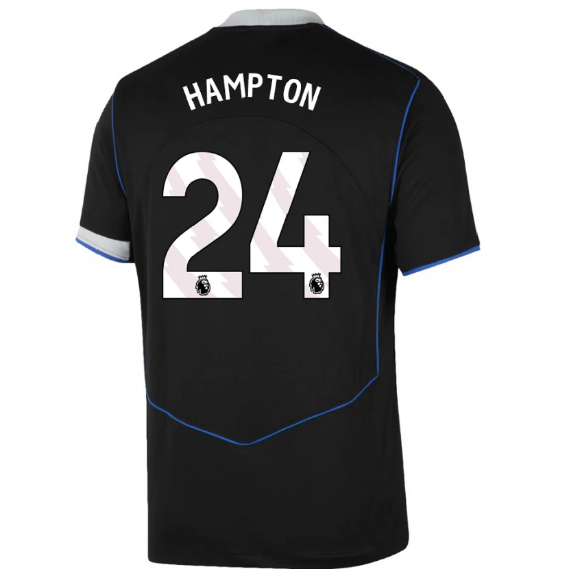 Danxen Kid Hannah Hampton #24 Black Blue Silver Third Jersey 2025/26 T-Shirt