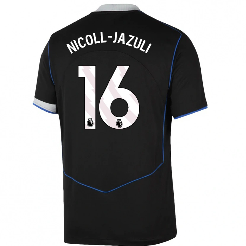 Danxen Kid Mahdi Nicoll-Jazuli #16 Black Blue Silver Third Jersey 2025/26 T-Shirt