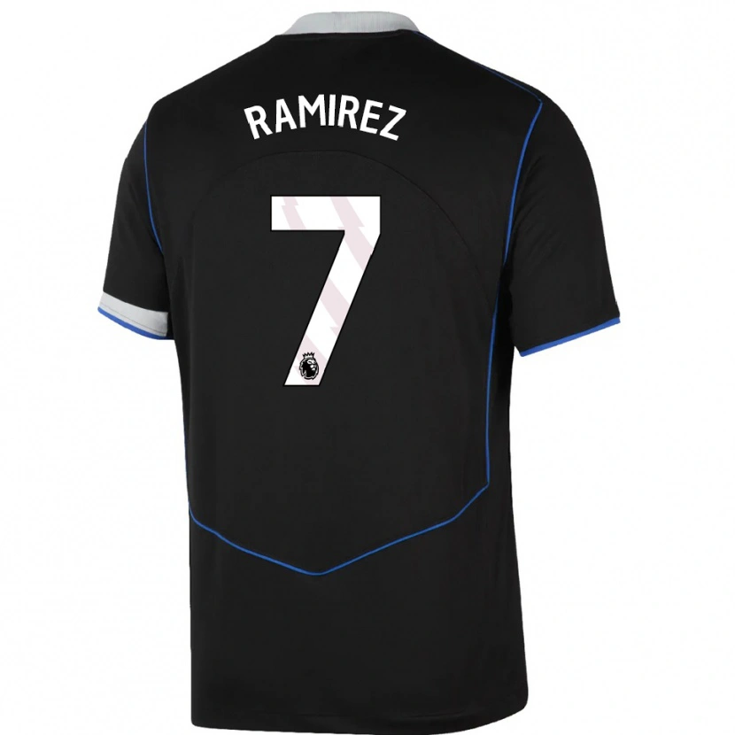 Danxen Kid Mayra Ramirez #7 Black Blue Silver Third Jersey 2025/26 T-Shirt
