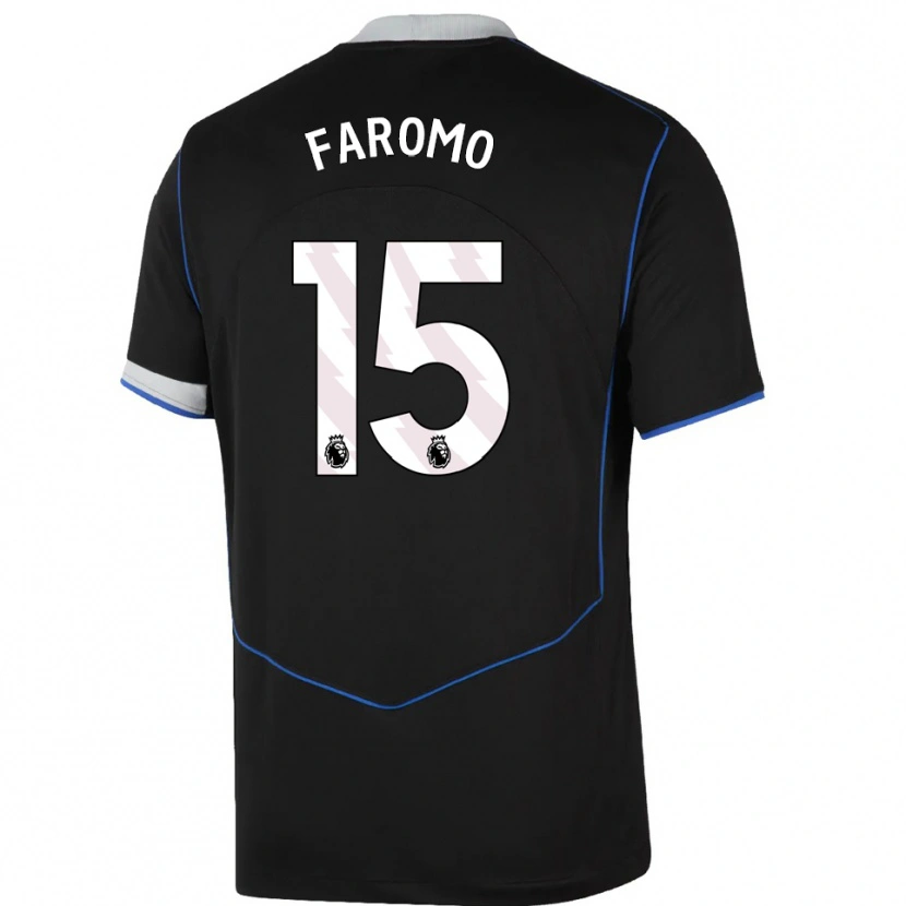 Danxen Kid Trey Faromo #15 Black Blue Silver Third Jersey 2025/26 T-Shirt