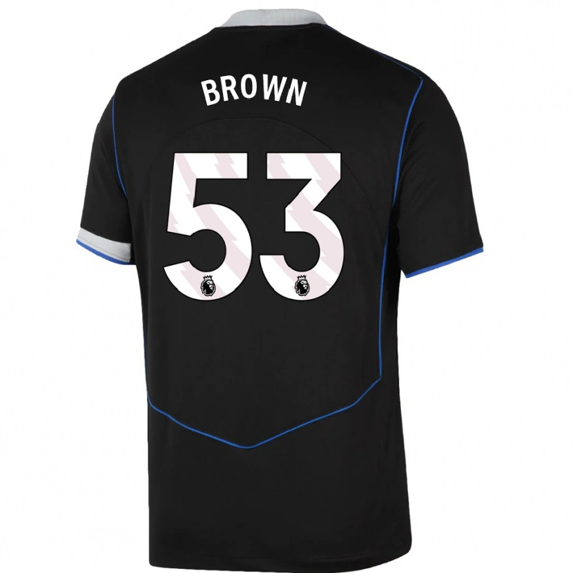 Danxen Kid Lola Brown #53 Black Blue Silver Third Jersey 2025/26 T-Shirt