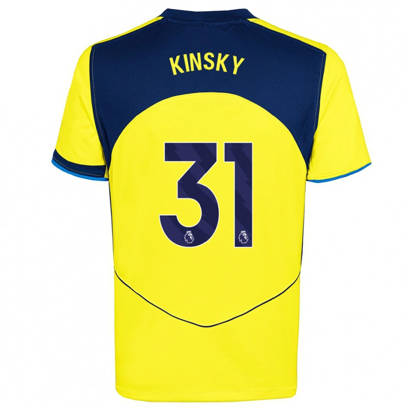 Danxen Kid Antonín Kinský #31 Yellow Navy Third Jersey 2025/26 T-Shirt