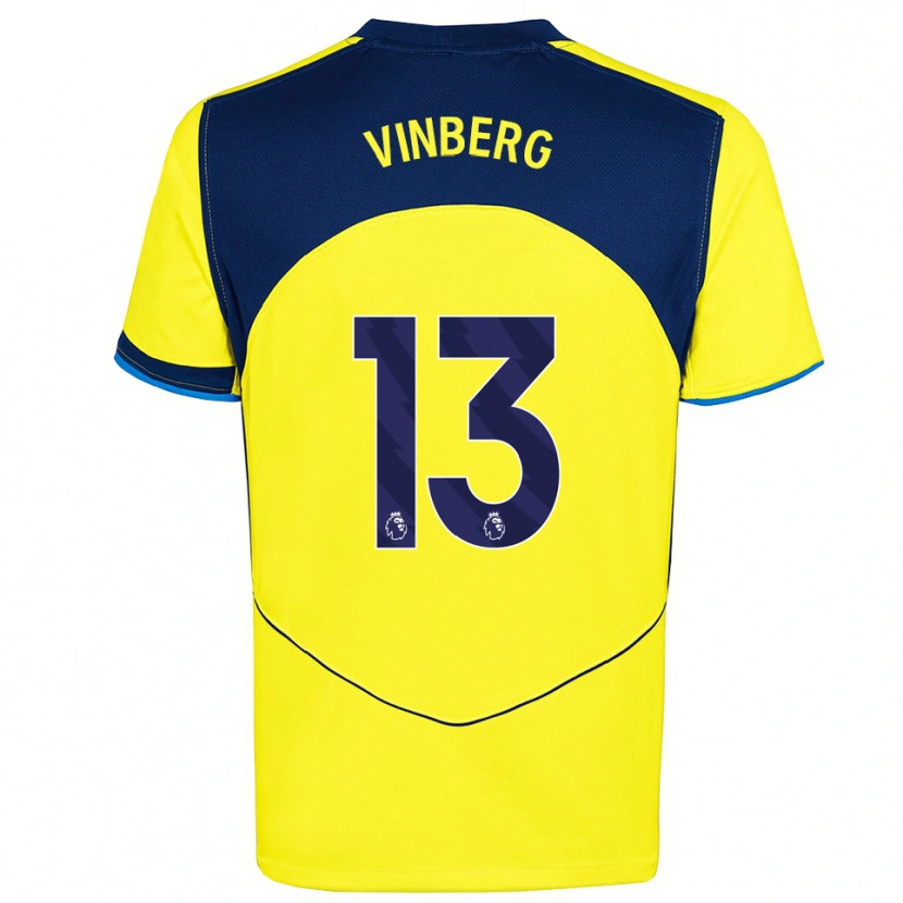 Danxen Kid Matilda Vinberg #13 Yellow Navy Third Jersey 2025/26 T-Shirt