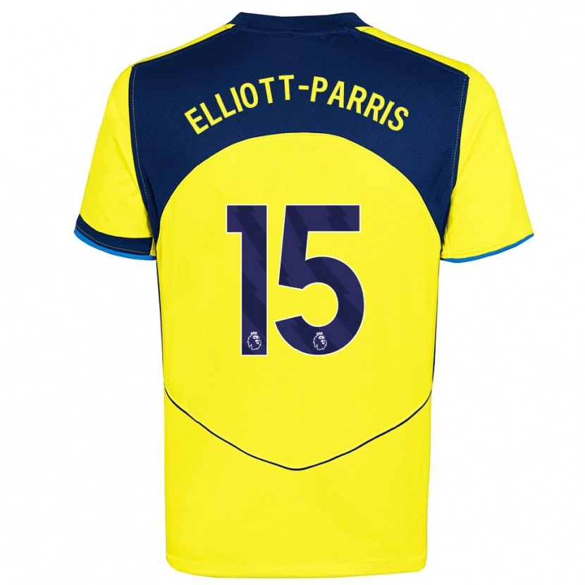 Danxen Kid Reiss Elliott-Parris #15 Yellow Navy Third Jersey 2025/26 T-Shirt