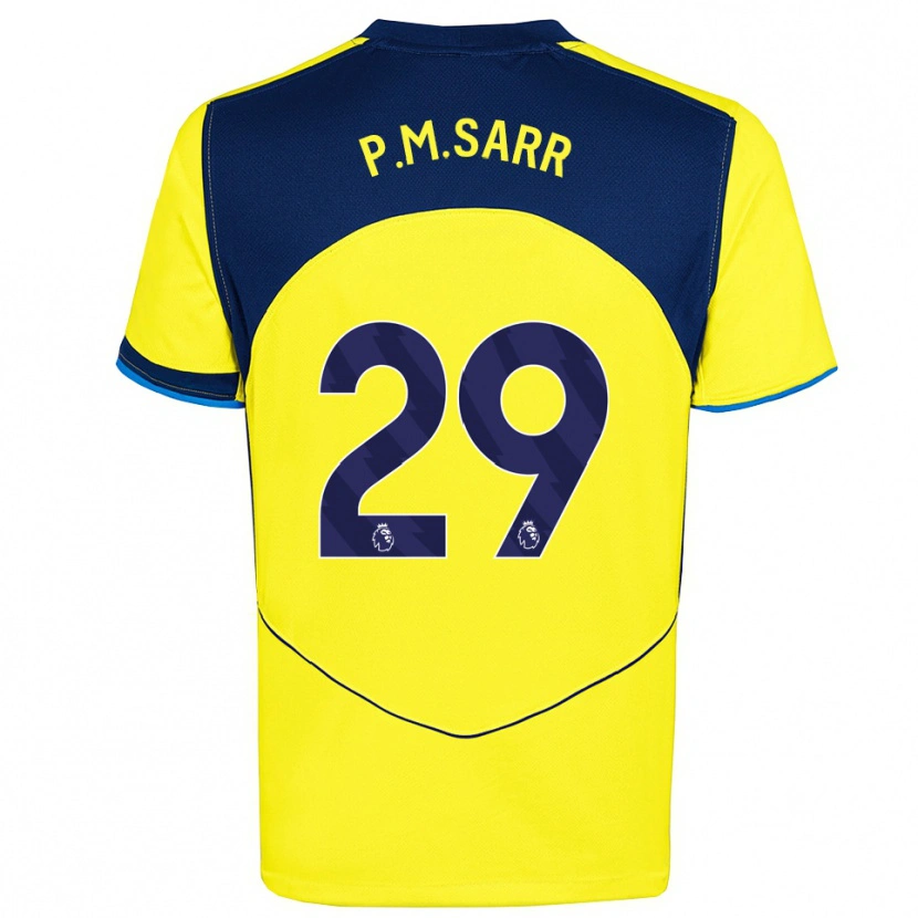 Danxen Kid Pape Matar Sarr #29 Yellow Navy Third Jersey 2025/26 T-Shirt