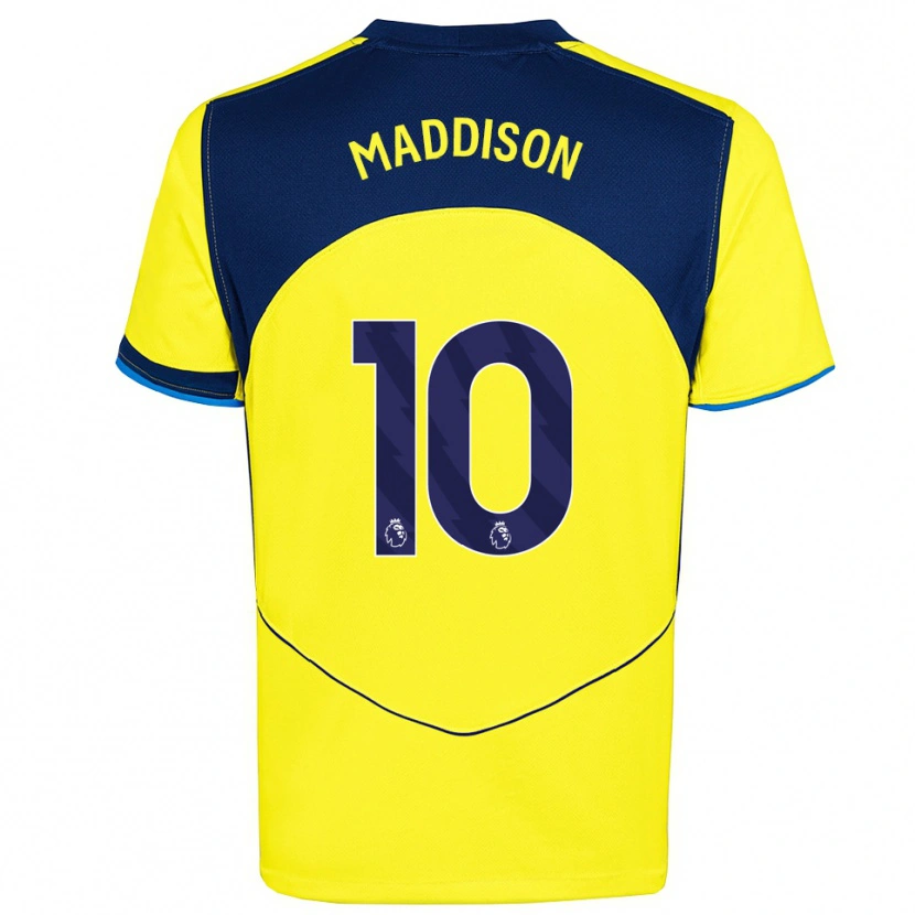 Danxen Kid James Maddison #10 Yellow Navy Third Jersey 2025/26 T-Shirt